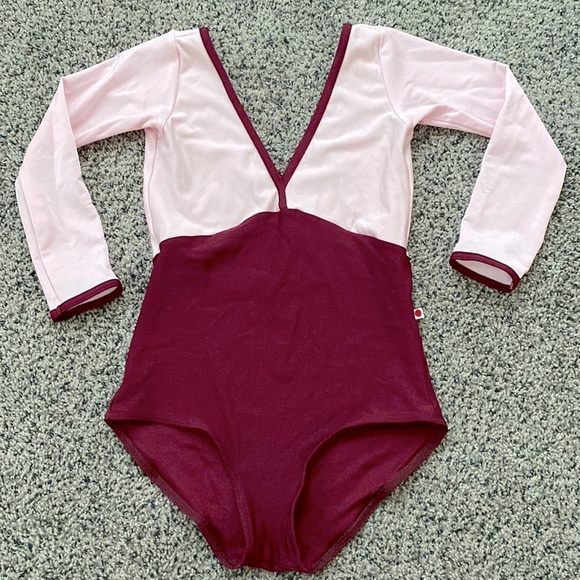 Yumiko Other - Yumiko Alicia 3/4 quarter sleeve N-Rose top burgundy bottom leotard size Medium